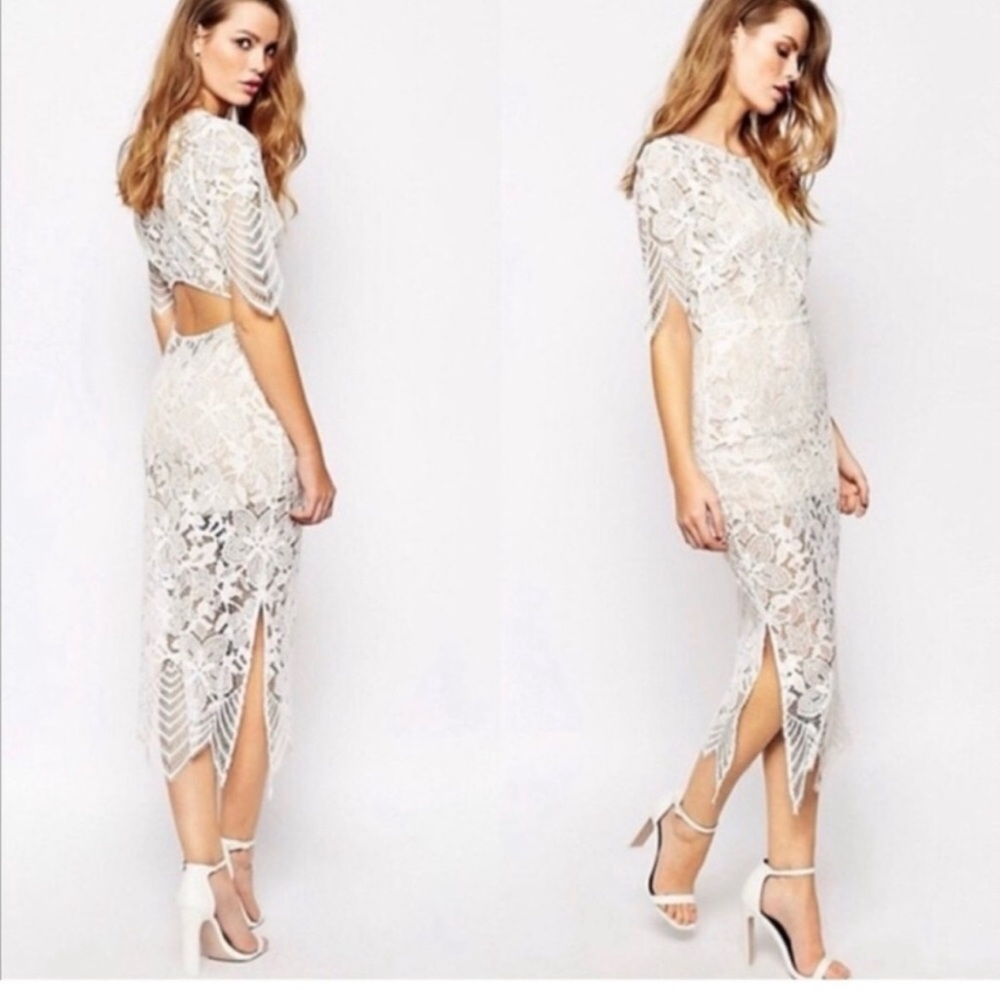 For Love and Lemons Luna White Lace Dress